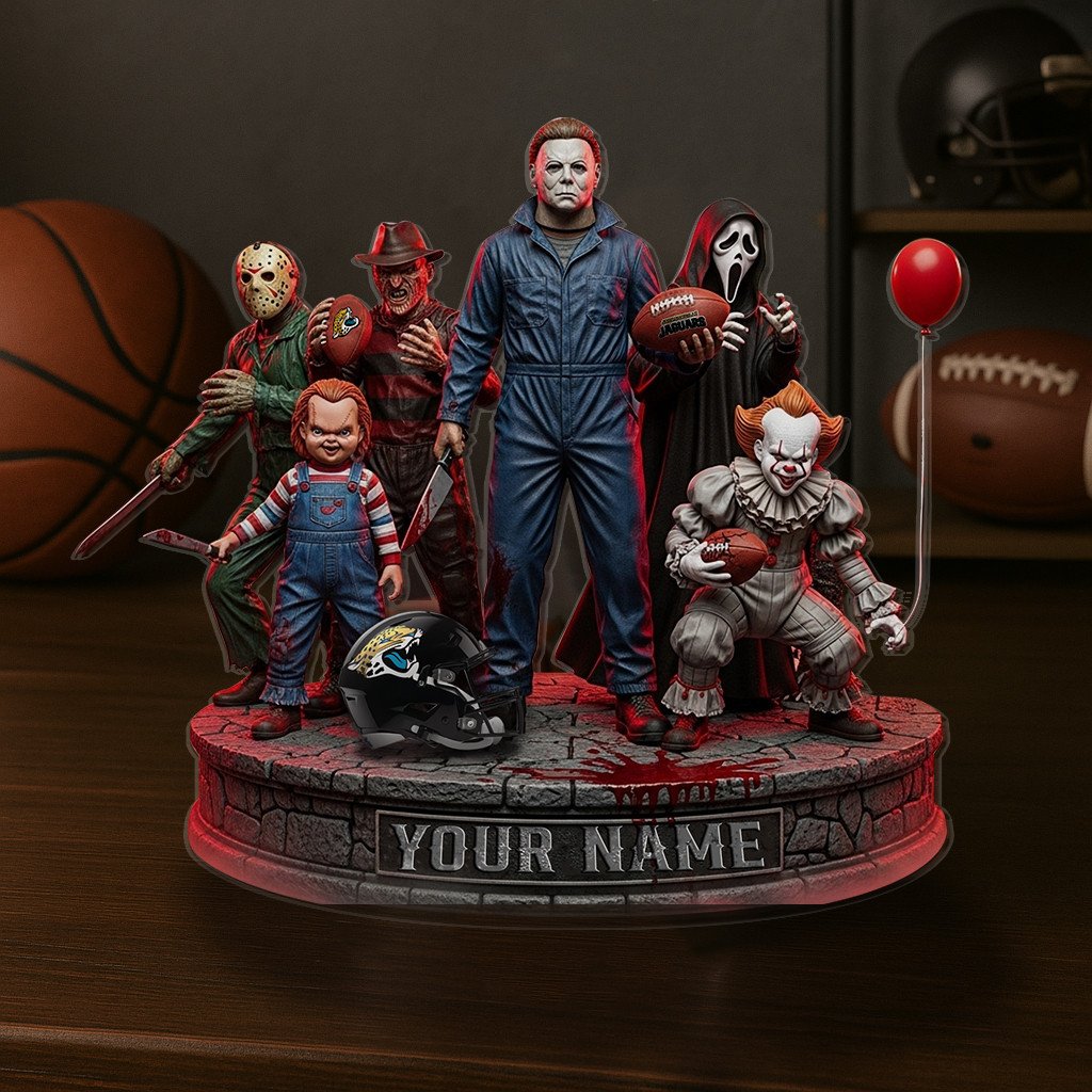 LIMITED EDITION - NEW CUSTOMIZED NFL30 JSJ JACKSONVILLE JAGUARS HORROR MOVIE ACRYLIC PLAQUE
