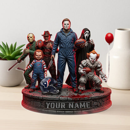 LIMITED EDITION - NEW CUSTOMIZED NFL27 NEP NEW ENGLAND PATRIOTS HORROR MOVIE ACRYLIC PLAQUE
