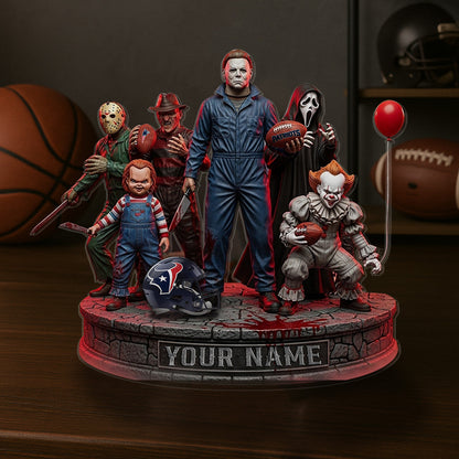 LIMITED EDITION - NEW CUSTOMIZED NFL27 NEP NEW ENGLAND PATRIOTS HORROR MOVIE ACRYLIC PLAQUE