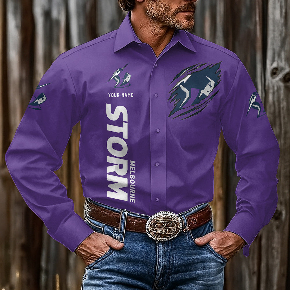 LIMITED EDITION - NEW 10 MBS CUSTOMIZED MEN'S LONG-SLEEVE BUTTON-UP SHIRT