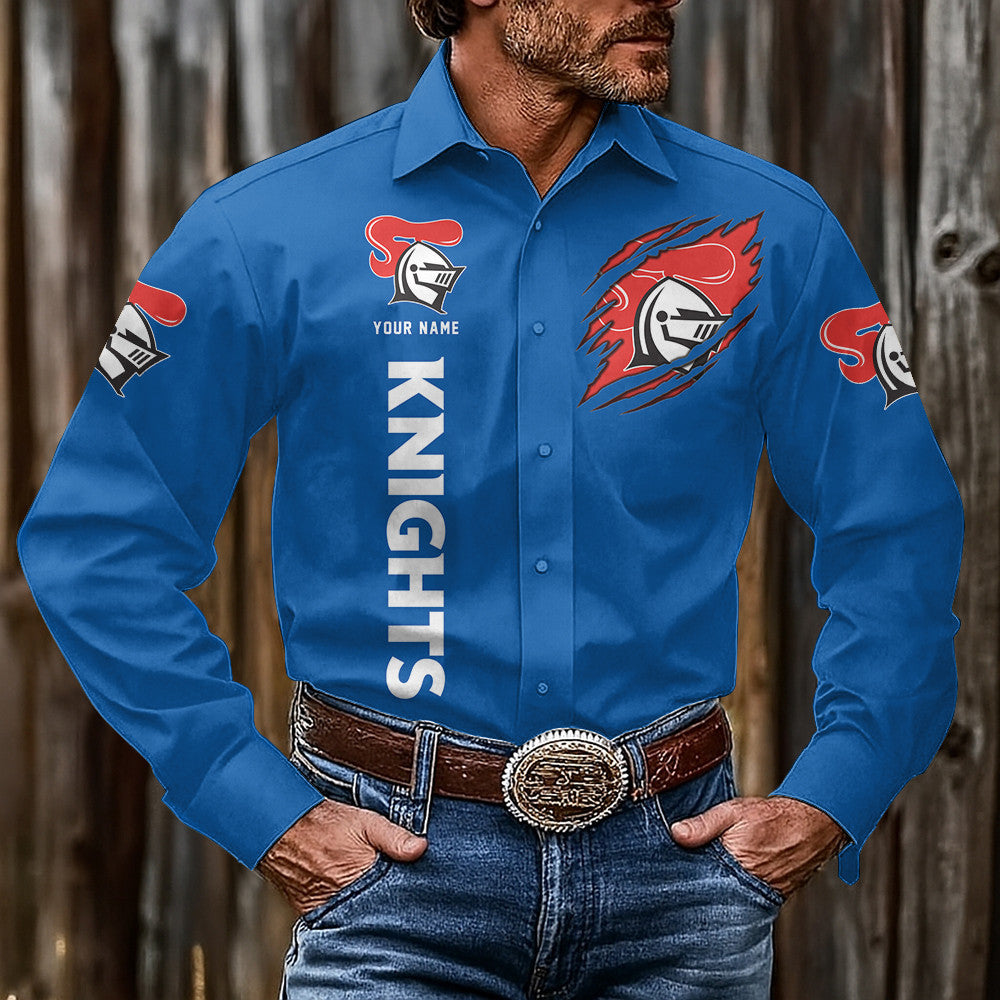 LIMITED EDITION - NEW 12 NCK CUSTOMIZED MEN'S LONG-SLEEVE BUTTON-UP SHIRT