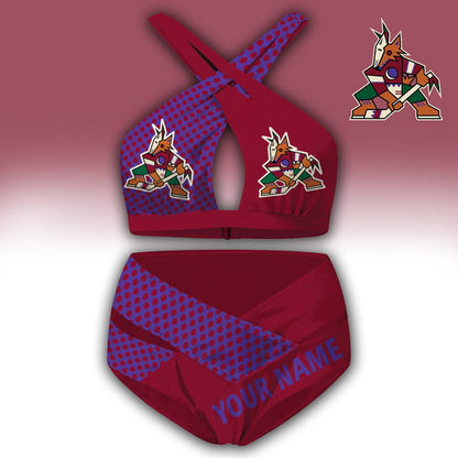 LIMITED EDITION - NEW CUSTOMIZED NHL19 VCC VANCOUVER CANUCKS WOMEN'S CROSS SWIMSUIT UNDERWEAR