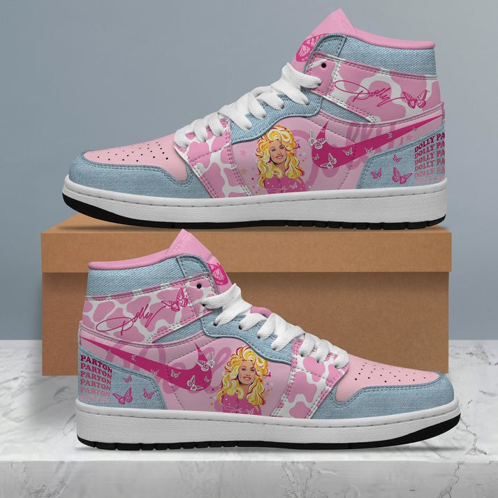 NEW PREMIUM DOLLY PARTON UNISEX AIR JORDAN MID SHOES SNEAKER