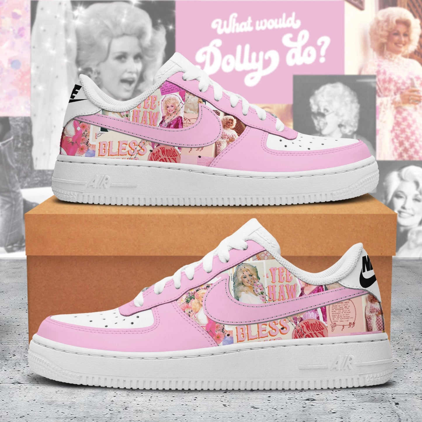 NEW PREMIUM DOLLY PARTON AF1 SNEAKERS GIFT FOR FANS