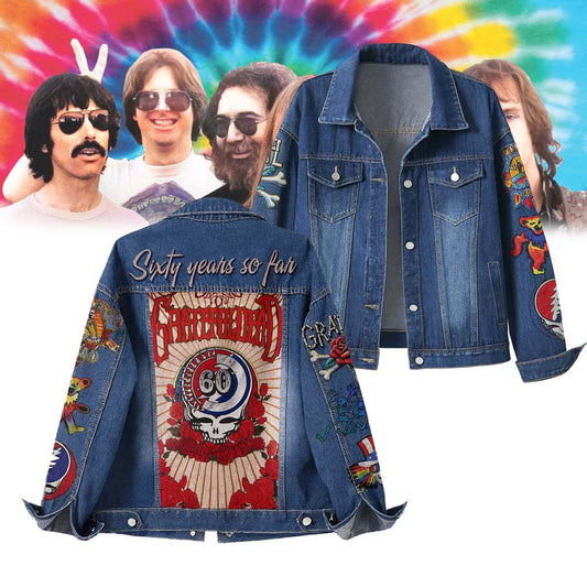 NEW PREMIUM GRATEFUL DEAD UNISEX DENIM JACKET