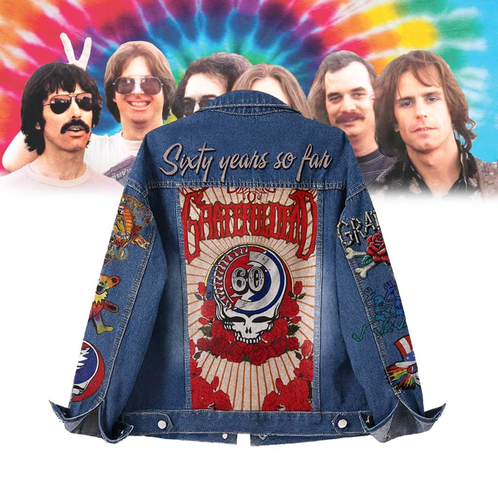 NEW PREMIUM GRATEFUL DEAD UNISEX DENIM JACKET