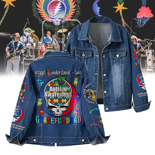NEW PREMIUM GRATEFUL DEAD UNISEX DENIM JACKET