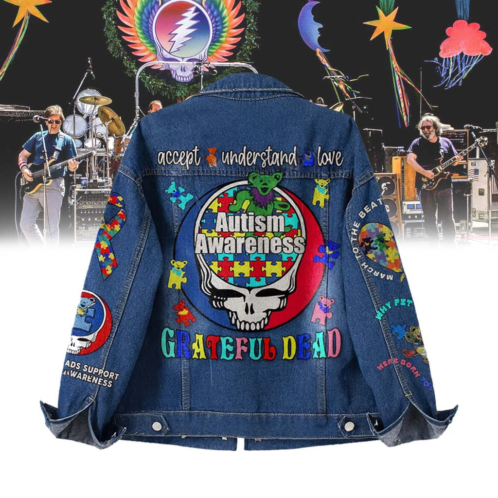 NEW PREMIUM GRATEFUL DEAD UNISEX DENIM JACKET