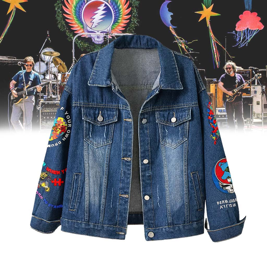 NEW PREMIUM GRATEFUL DEAD UNISEX DENIM JACKET