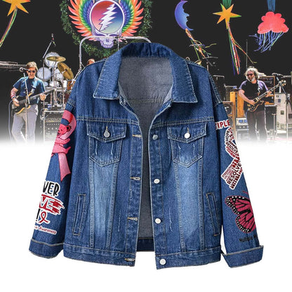 NEW PREMIUM GRATEFUL DEAD UNISEX DENIM JACKET