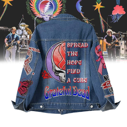 NEW PREMIUM GRATEFUL DEAD UNISEX DENIM JACKET