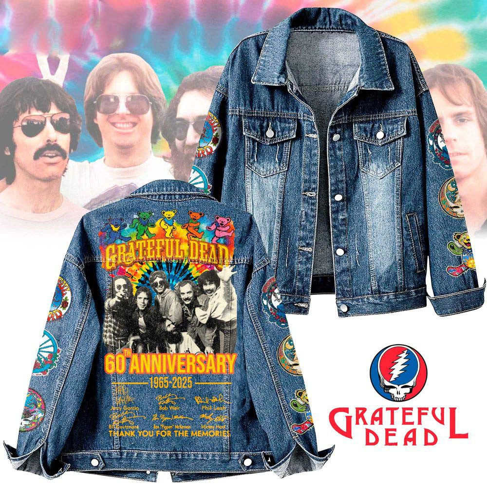 NEW PREMIUM GRATEFUL DEAD UNISEX DENIM JACKET