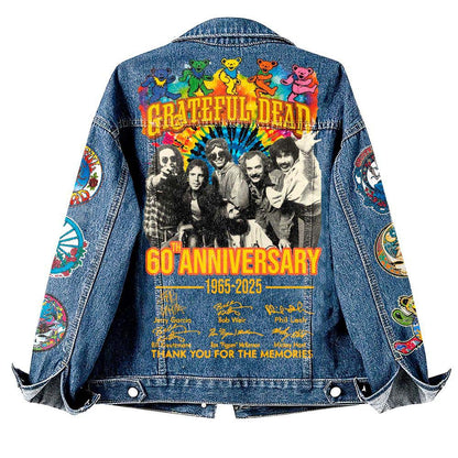 NEW PREMIUM GRATEFUL DEAD UNISEX DENIM JACKET
