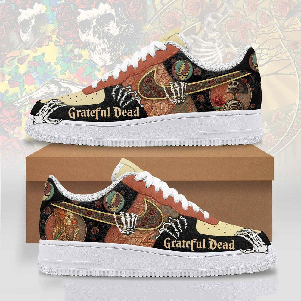 NEW PREMIUM GRATEFUL DEAD AF1 SNEAKERS GIFT FOR FANS