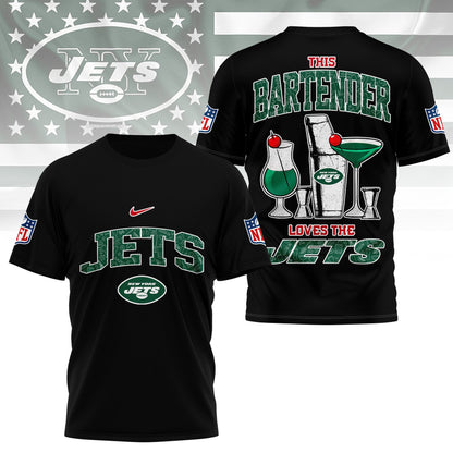 LIMITED EDITION - NEW CUSTOMIZED NFL25 NYJ NEW YORK JETS BARTENDER FAN 3D SHIRT