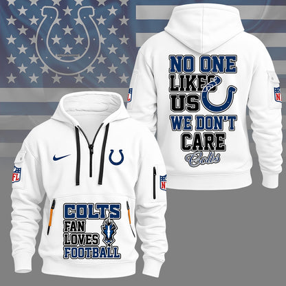 LIMITED EDITION - NEW CUSTOMIZED NFL17 IDC INDIANAPOLIS COLTS QUARTER ZIP HOODIE