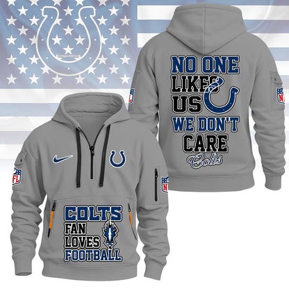 LIMITED EDITION - NEW CUSTOMIZED NFL17 IDC INDIANAPOLIS COLTS QUARTER ZIP HOODIE