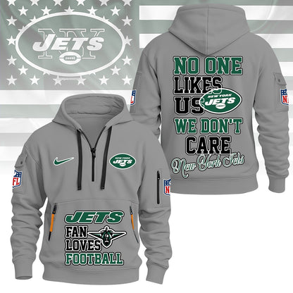 LIMITED EDITION - NEW CUSTOMIZED NFL25 NYJ NEW YORK JETS QUARTER ZIP HOODIE