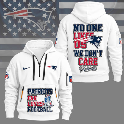 LIMITED EDITION - NEW CUSTOMIZED NFL27 NEP NEW ENGLAND PATRIOTS QUARTER ZIP HOODIE