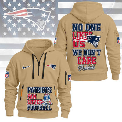 LIMITED EDITION - NEW CUSTOMIZED NFL27 NEP NEW ENGLAND PATRIOTS QUARTER ZIP HOODIE