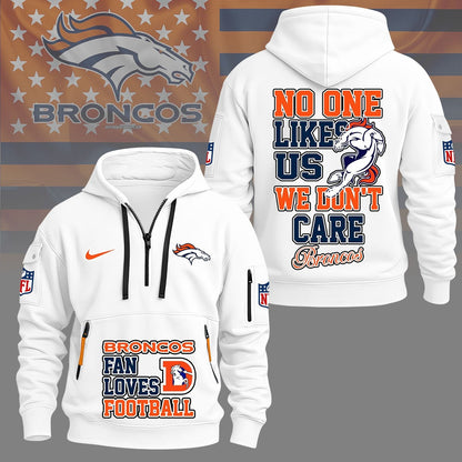 LIMITED EDITION - NEW CUSTOMIZED NFL13 DVB DENVER BRONCOS QUARTER ZIP HOODIE