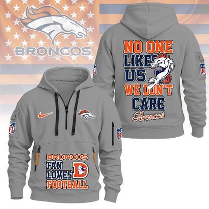 LIMITED EDITION - NEW CUSTOMIZED NFL13 DVB DENVER BRONCOS QUARTER ZIP HOODIE