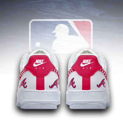 LIMITED EDITION - NEW CUSTOMIZED MLB09 ABS ATLANTA BRAVES AF1 SNEAKERS