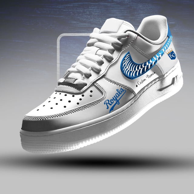 LIMITED EDITION - NEW CUSTOMIZED MLB19 KCR KANSAS CITY ROYALS AF1 SNEAKERS