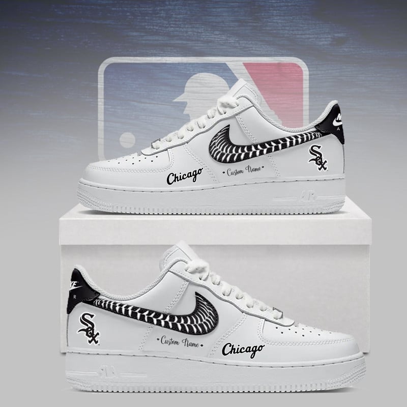 LIMITED EDITION - NEW CUSTOMIZED MLB26 CWS CHICAGO WHITE SOX AF1 SNEAKERS