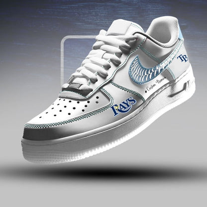 LIMITED EDITION - NEW CUSTOMIZED MLB21 TBR TAMPA BAY RAYS AF1 SNEAKERS
