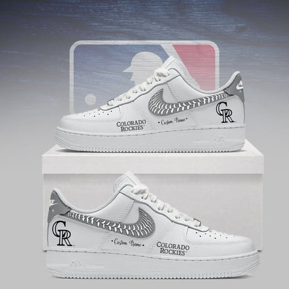 LIMITED EDITION - NEW CUSTOMIZED MLB30 COR COLORADO ROCKIES AF1 SNEAKERS