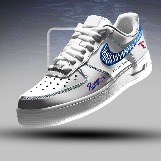 LIMITED EDITION - NEW CUSTOMIZED MLB08 TRS TEXAS RANGERS AF1 SNEAKERS
