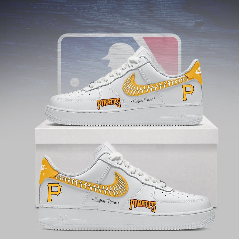 LIMITED EDITION - NEW CUSTOMIZED MLB29 PHP PITTSBURGH PIRATES AF1 SNEAKERS
