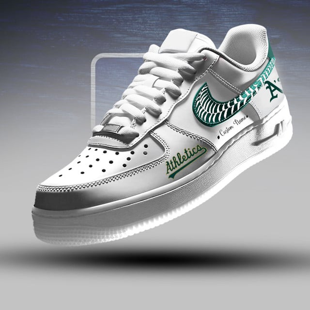 LIMITED EDITION - NEW CUSTOMIZED MLB23 OAS OAKLAND ATHLETICS AF1 SNEAKERS