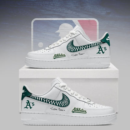LIMITED EDITION - NEW CUSTOMIZED MLB23 OAS OAKLAND ATHLETICS AF1 SNEAKERS