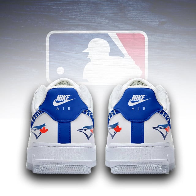 LIMITED EDITION - NEW CUSTOMIZED MLB12 TBJ TORONTO BLUE JAYS AF1 SNEAKERS