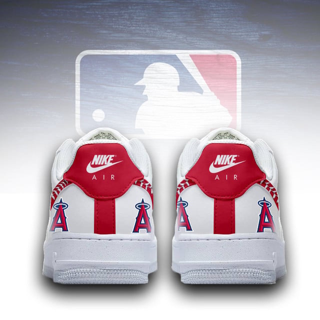 LIMITED EDITION - NEW CUSTOMIZED MLB27 LAA LOS ANGELES ANGELS AF1 SNEAKERS