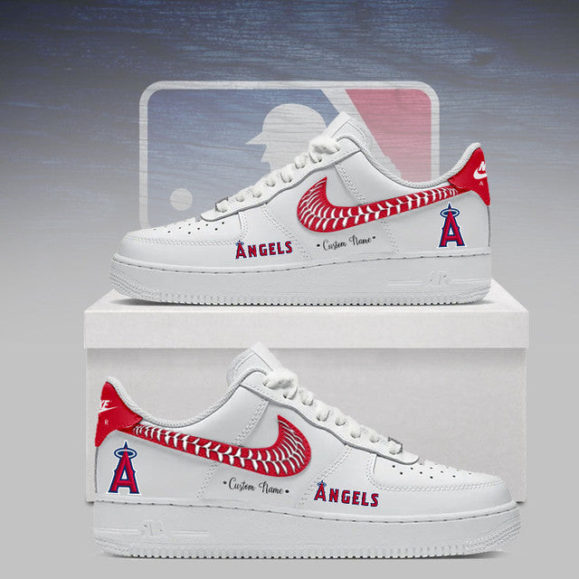 LIMITED EDITION - NEW CUSTOMIZED MLB27 LAA LOS ANGELES ANGELS AF1 SNEAKERS