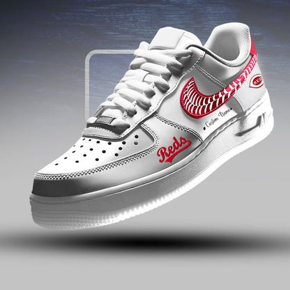 LIMITED EDITION - NEW CUSTOMIZED MLB05 CRS CINCINNATI REDS AF1 SNEAKERS