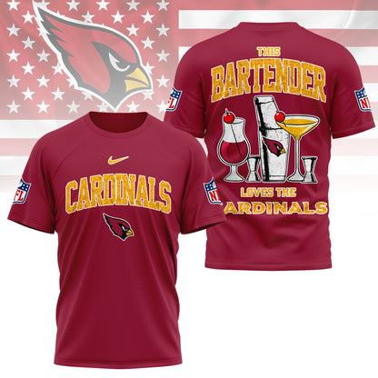 LIMITED EDITION - NEW CUSTOMIZED NFL20 ARC ARIZONA CARDINALS BARTENDER FAN 3D SHIRT