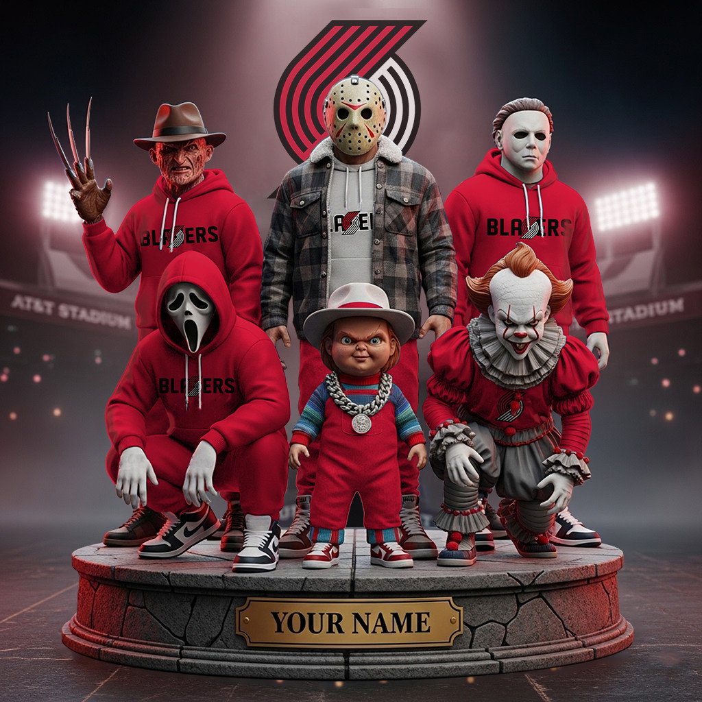 LIMITED EDITION - NEW CUSTOMIZED NBA22 PT PORTLAND TRAIL BLAZERS HORROR MOVIE ACRYLIC PLAQUE