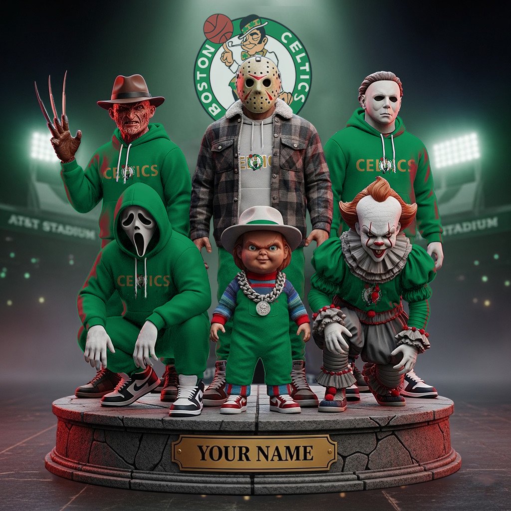 LIMITED EDITION - NEW CUSTOMIZED NBA03 BC BOSTON CELTICS HORROR MOVIE ACRYLIC PLAQUE
