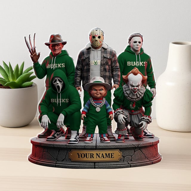 LIMITED EDITION - NEW CUSTOMIZED NBA11 MB MILWAUKEE BUCKS HORROR MOVIE ACRYLIC PLAQUE