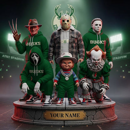 LIMITED EDITION - NEW CUSTOMIZED NBA11 MB MILWAUKEE BUCKS HORROR MOVIE ACRYLIC PLAQUE