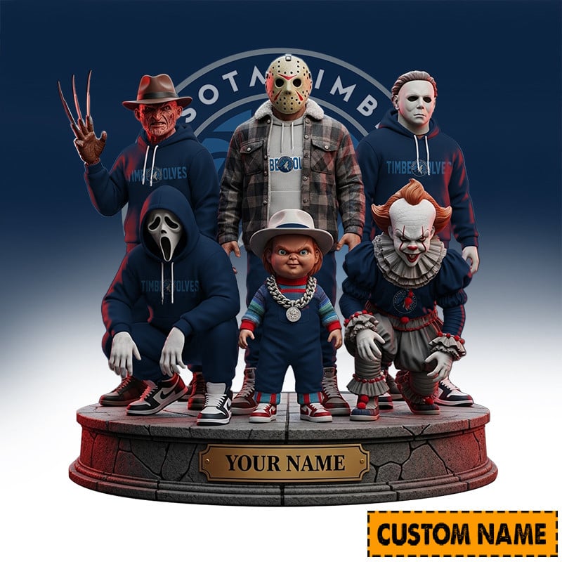 LIMITED EDITION - NEW CUSTOMIZED NBA05 MT MINNESOTA TIMBERWOLVES HORROR MOVIE ACRYLIC PLAQUE