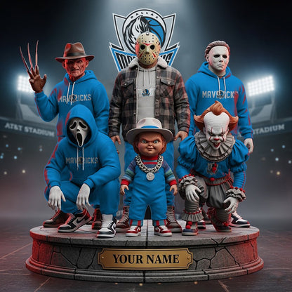 LIMITED EDITION - NEW CUSTOMIZED NBA18 DM DALLAS MAVERICKS HORROR MOVIE ACRYLIC PLAQUE