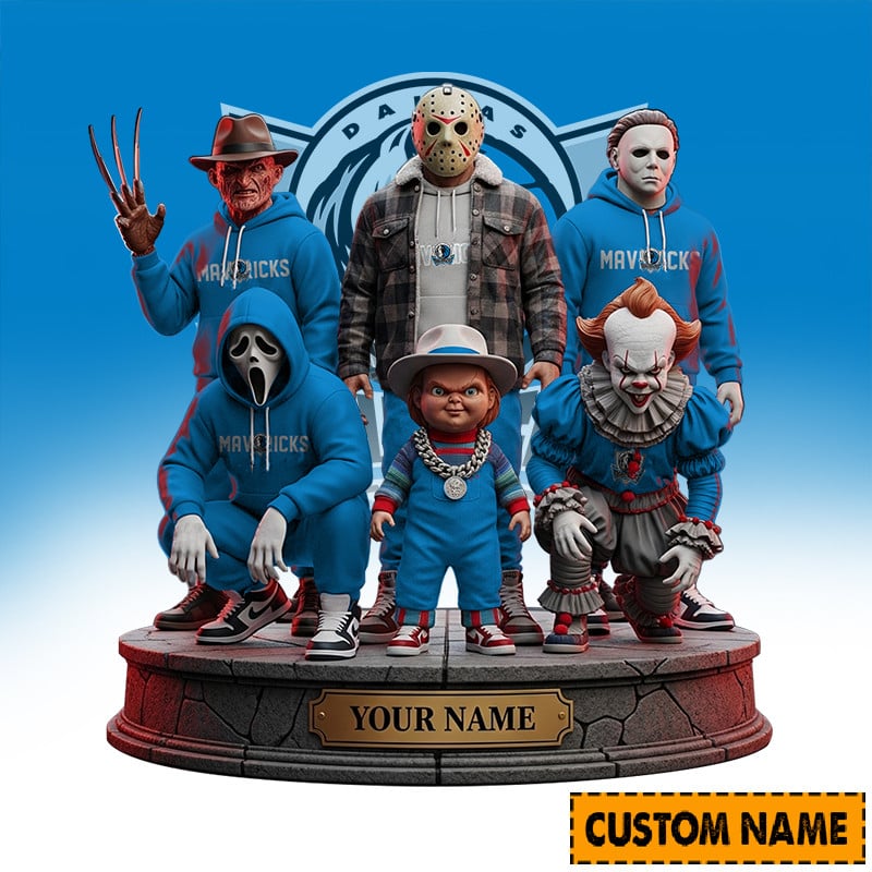 LIMITED EDITION - NEW CUSTOMIZED NBA18 DM DALLAS MAVERICKS HORROR MOVIE ACRYLIC PLAQUE