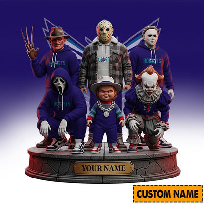 LIMITED EDITION - NEW CUSTOMIZED NBA27 CH CHARLOTTE HORNETS HORROR MOVIE ACRYLIC PLAQUE