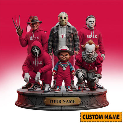 LIMITED EDITION - NEW CUSTOMIZED NBA19 CB CHICAGO BULLS HORROR MOVIE ACRYLIC PLAQUE