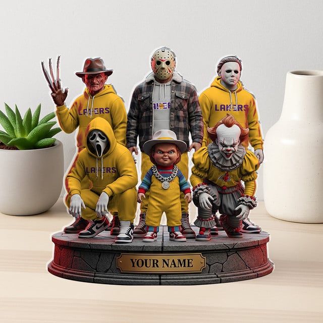 LIMITED EDITION - NEW CUSTOMIZED NBA09 LL LOS ANGELES LAKERS HORROR MOVIE ACRYLIC PLAQUE